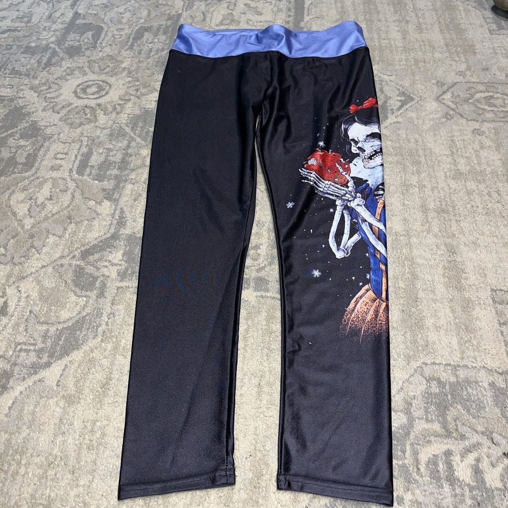 New Fanii Quare‎ Fitted Pants Womens Snow White Skull Size Medium/Large